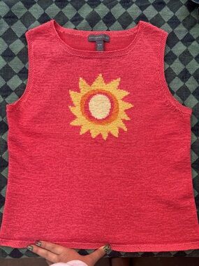 Y2K Coral Knit Tank Top